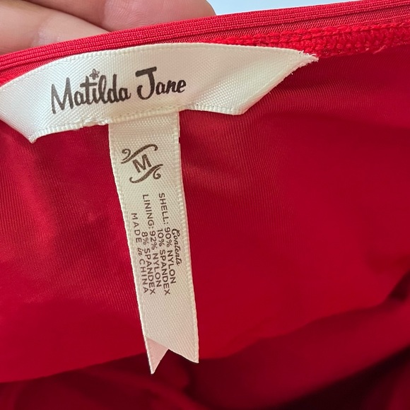 MATILDA JANE Size Medium Poolside Party RED ONE PIECE SWIMSUIT - Picture 5 of 11
